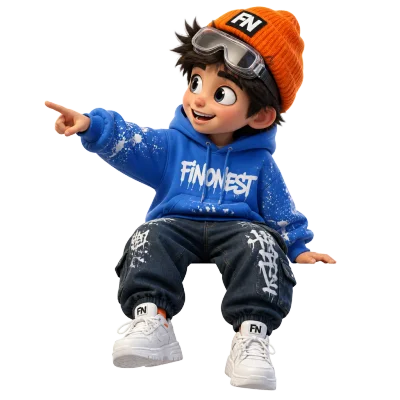 Finonest Mascot Sitting